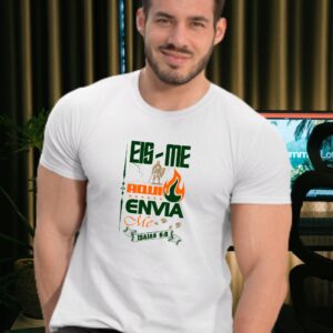 Camiseta Católica Branca Personalizada Eis-Me Aqui